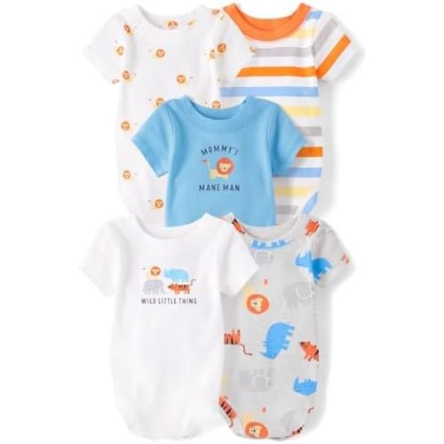 The Children's Place Baby Boys' And Newborn Short Sleeve Bodysuits,multipacks
