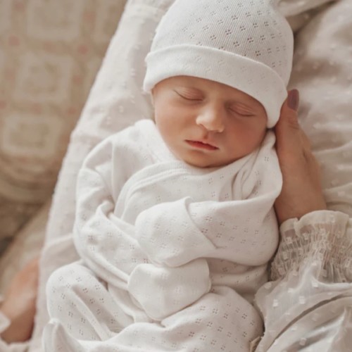 Organic Cotton Pointelle Layette 2 Pc Gift Set