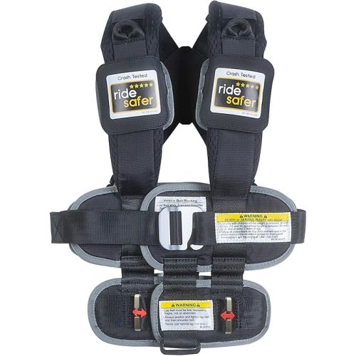 RideSafer - Small Black, Lightweight, Compact, Portable Car Seat - Perfect for Travel and Everyday Child Safety