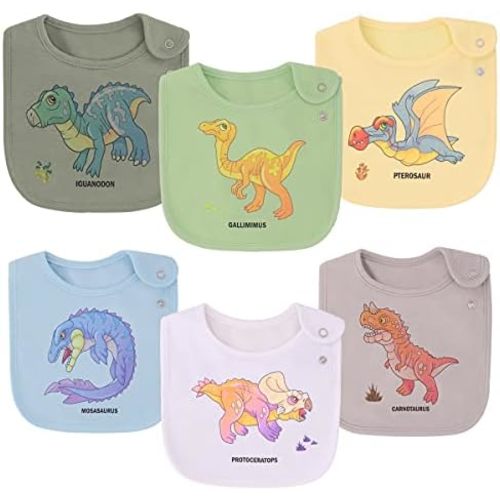 Maiwa Cotton Waterproof Baby Bibs for Girls Boys Unisex for Drooling Drooler Teething with Snaps,Oeko-TEX Certified Print