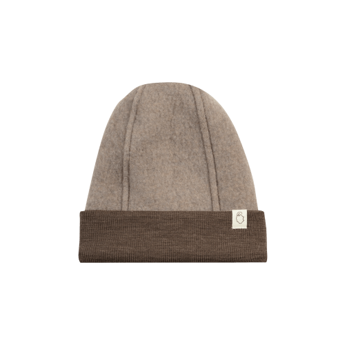 Baby merino wool fleece hat in Nordic soil