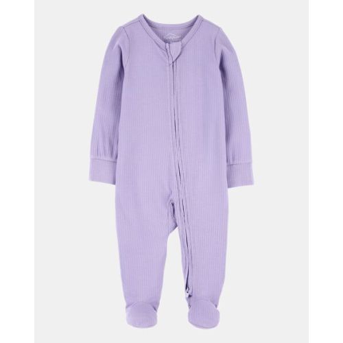Solid 2-Way Zip PurelySoft Sleep & Play Pajamas - Purple - Carter's | Carter's