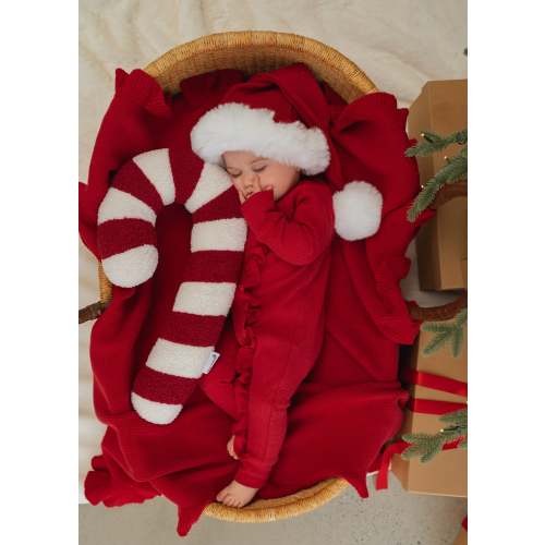 Red Waffle Christmas Zip Romper Baby | Little & Fern – Little and Fern