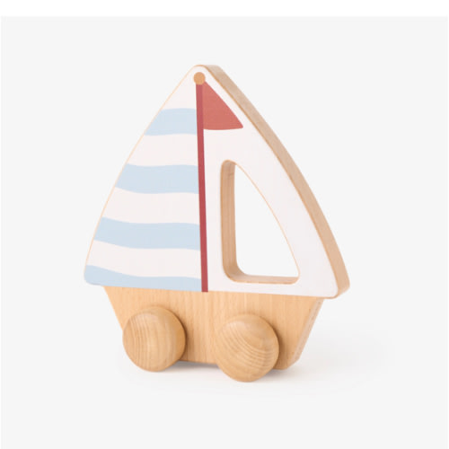 Wooden Push Toy Sail Boat – Elegant Baby
