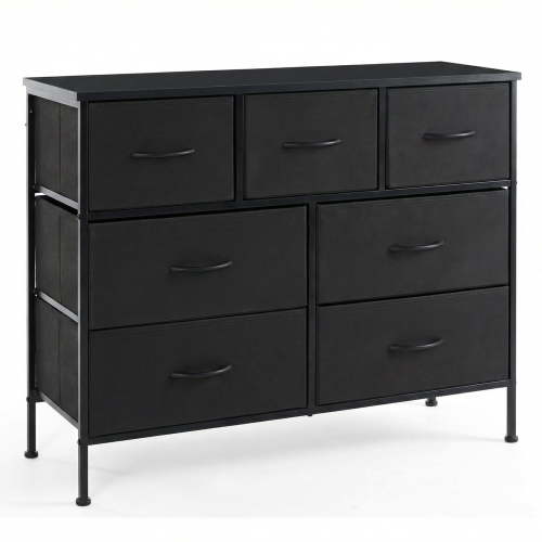 Alvantor Tall Dresser Fabric Storage Tower ,Wooden Top for Kid Room, Closet, Entryway, Nursery