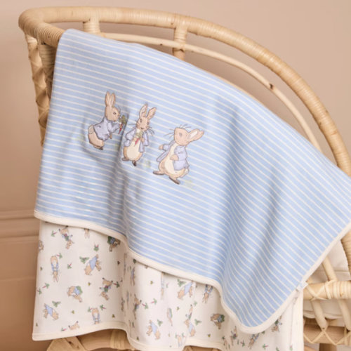 Peter Rabbit Print Reversible Jersey Shawl | JoJo Maman Bébé USA