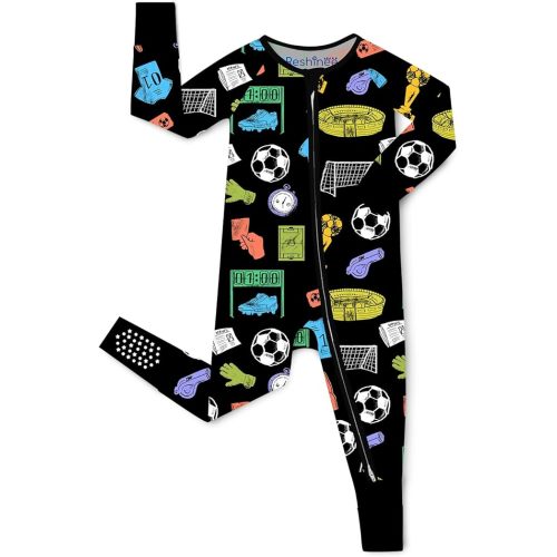 babee Reshinee Bamboo Viscose Baby Convertible Footie Pajama, Sleep & Play Footed Zipper Pajamas for Baby Boys & Girls