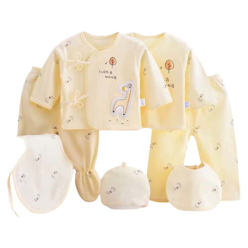 Caqnni 0-3M Unisex Baby Neutral Baby Clothes Baby Gift Sets for Girl Boy and Boy 5-Piece Pattern CottonGifts Comfort Soft Gifts Layette Set