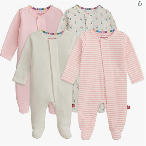 Magnetic Me Cloudstretch 4-Pack Bundle | Magnetic Baby Footie Pajamas
