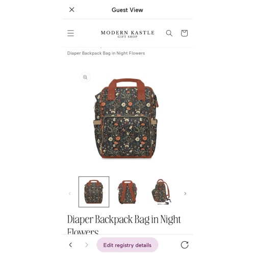Diaper Backpack Bag in Night Flowers – Modern Kastle Gift Shop