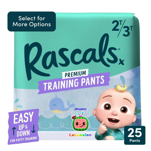 Free Shipping! Rascals Training Pants for Toddler Boy Girl 2T-3T, Absorbent Unisex Potty Underwear