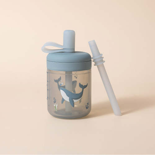 Silicone Training Cup with Straw
