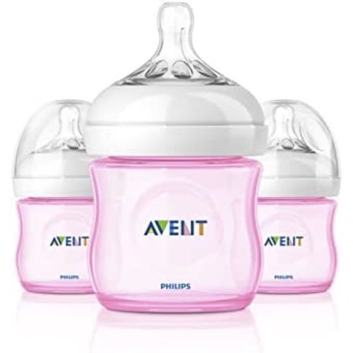 Philips AVENT Natural Bottle Set 3PK - 4oz (Girl)
