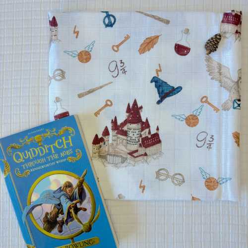 Magic School Muslin Baby Blanket, Future Wizard Swaddle, Organic Cotton Newborn Gift, Celestial Nursery Decor, Custom Star Baby Shower Gift