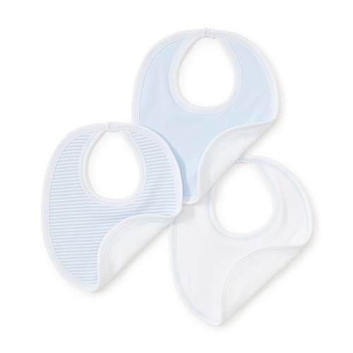 Blue Stripe 3 Pack Bib Set w/ Tulle Bag