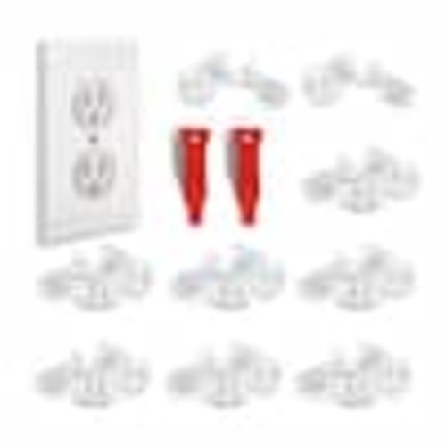 BABY PROOF ME Outlet Covers and Removal Tool, Shock Prevention, Plug Covers for Power Sockets (48-Pack) BPM-EOP048