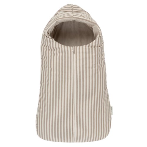Oval Carrycot Footmuff Beige Stripes - winter · Minicoton