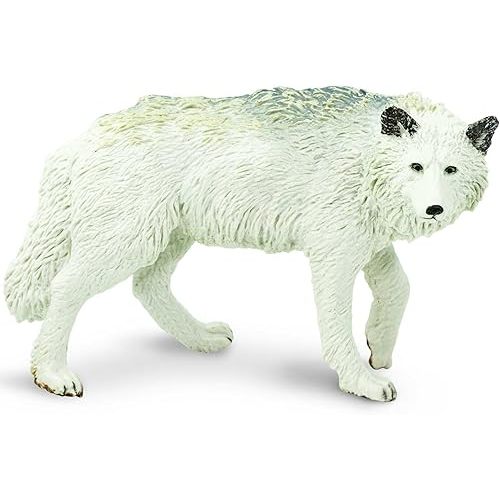 Safari Ltd. White Wolf Figurine - Realistic, Hand-Painted 3.6" Model Figure - Educational Toy for Boys, Girls & Kids Ages 3+
