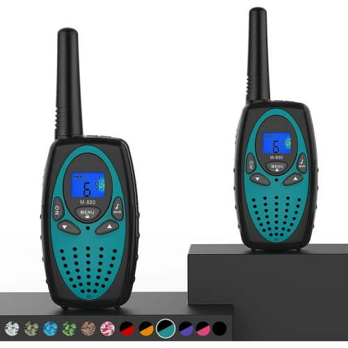 Two Way Radios for Adults, Wishouse M880 FRS Walkie Talkie Long Range with VOX Belt Clip/Hands Free Walki Talki with Noise Cancelling for Women Kids Camping Hiking Cruise Ship (blue 2 in 1)