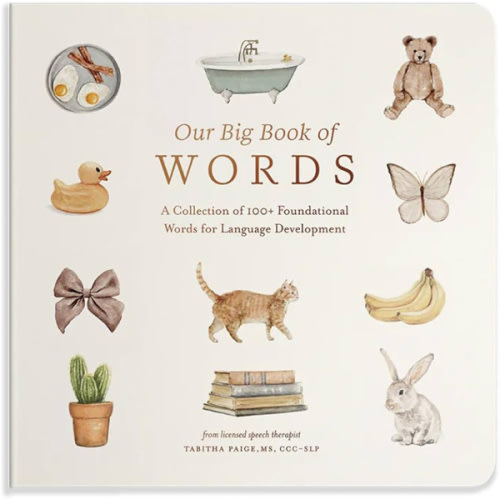 Our Big Book of First Words: A Collection of 100+ Foundational Words for Language Development (Tabitha Paige Children's Book Series)