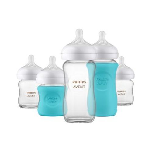 Glass Natural Bottle with Natural Response Nipple Baby Set