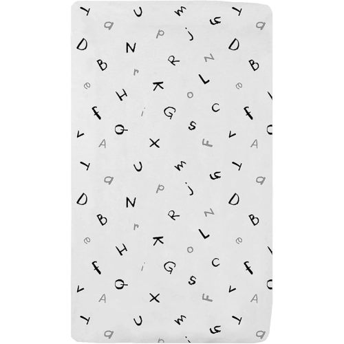 American Baby Company 15" x 33" Fitted Bassinet Sheet, Printed 100% Natural Cotton Jersey Knit, Alphabet, Soft Breathable, for Boys and Girls (Pack of 1)