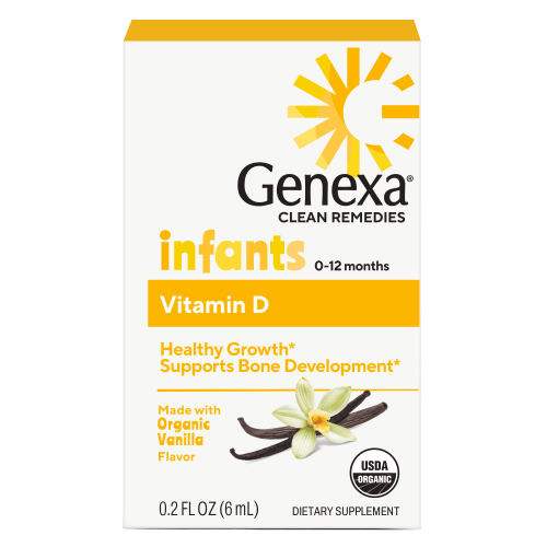 Genexa Baby Organic Vitamin D Drops, Supports Bone Development, 200 Drops