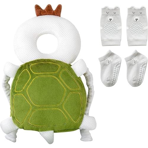 Baby Toddler Head Protector, Baby Head Protection Backpack, Adjustable, Lightweight and Breathable (Turtle)