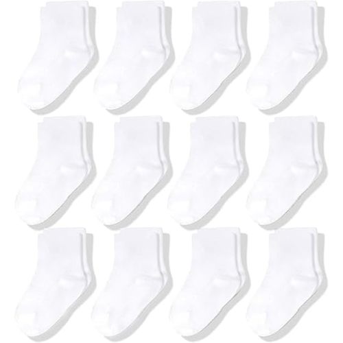 CozyWay Baby & Toddler Socks Crew Comfy Cotton Socks For Girls and Boys Babies Soft & Breathable Infant - 12 Pack