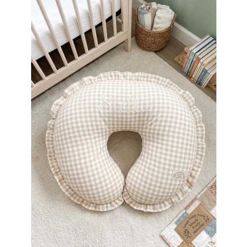 Custom nursing pillow cover with embroidered name