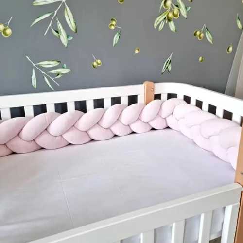 Braided Cot Bumper Baby Cot Braid Nursery Crib Bumper Soft Knitted Cot Decor Baby Shower Gift Customization available