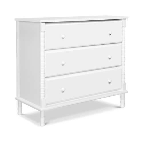 DaVinci Jenny Lind 3-Drawer Spindle Baby Dresser in White, Solid Wood