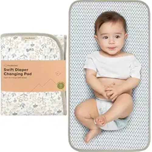 KeaBabies Portable Diaper Changing Pad, Easy Wipe Clean, 25x13 (Prairie) | Foldable Waterproof Baby Changing Mat for Diaper Bag, Compact, Lightweight, Newborn, Infant, Baby Changer Travel Essential