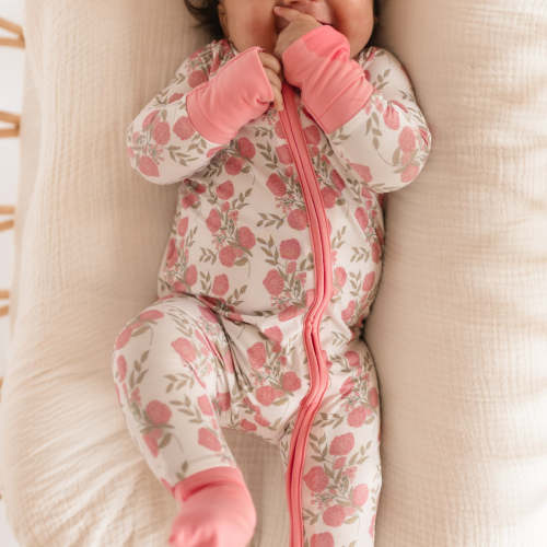 Infant Romper in Pink Floral