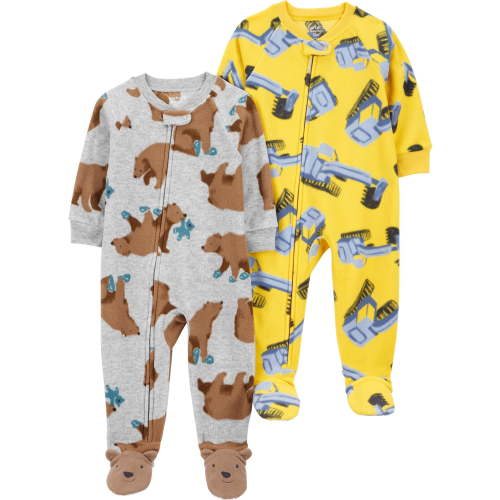 Carter's Child of Mine Toddler Pajama Sleeper, 2 Pack, One-Piece, Sizes 12M-5T
