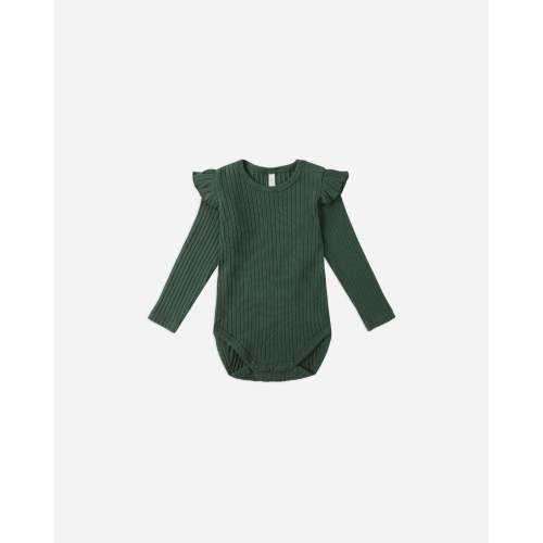 Shoulder Ruffle Bodysuit || Green – Rylee + Cru