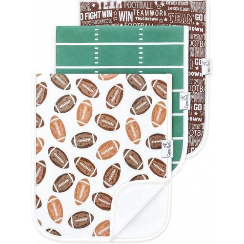 Copper Pearl Premium Baby Burp Cloths - 3-Pack Large Cotton Burp Cloths, Extra Soft Spit Up Rags with 3 Absorbent Layers, Perfect for Baby Boy and Baby Girl Gifts (21" x 10" Size, Blitz Set)