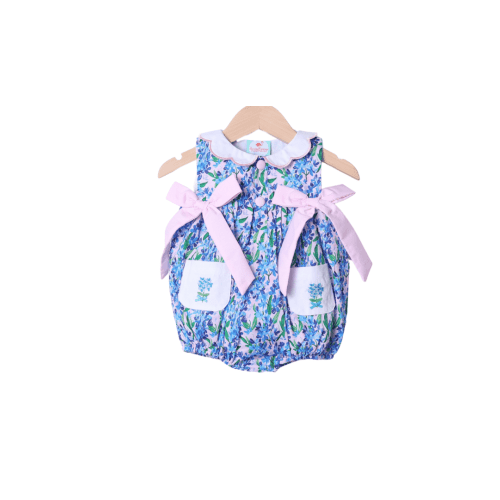 Embroidered Hydrangea Bow Bubble