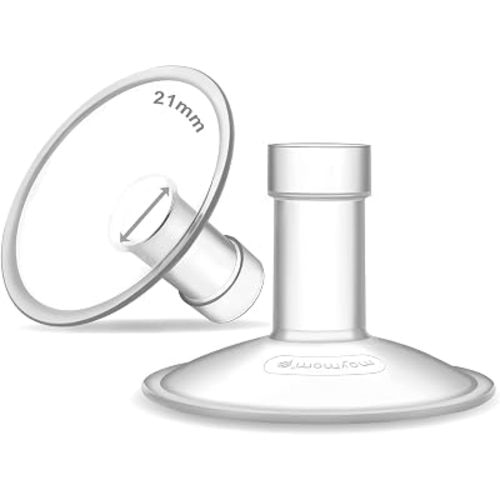 21mm Maymom MyFit Shields Saucer Series Compatible with Medela Breast Pump- PersonalFit, Freestyle, Harmony, Maxi, Freestyle Flex Connector; Connect to Maymom Widemouth/Narrow Connector, 2pcs