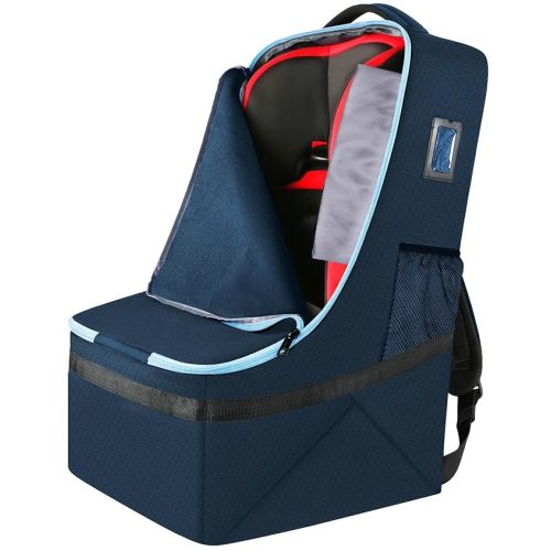 YOREPEK Padded Carseat Travel Bag, Car Seat Travel Cover Backpack with Shoulder Straps, Gate Check Car Seat Bag, Baby Airplane Travel Essentials