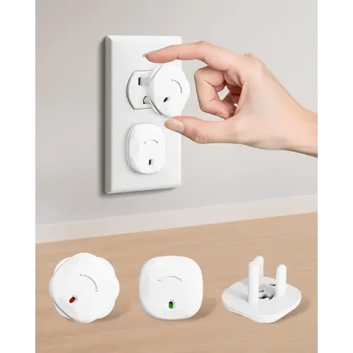 Outlet Covers Baby Proofing - 60 Pack Plug Covers Baby Proofing with Unique Rotating Design, Plug Covers to Prevent Electrical Shock, for US 3-Prong, Home, Office, School, White
