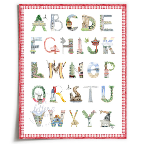 The Letter Nest - San Francisco Alphabet Print