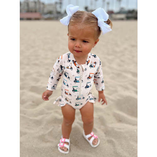 Golf Cart / Skipper Rashguard Swimsuit / UPF 50+