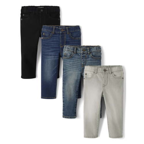The Children's Place Baby & Toddler Boys Skinny Fit Jeans, 4-Pack, Sizes 6M-5T