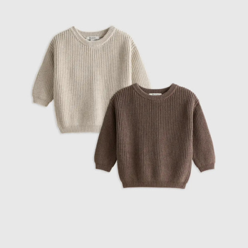 100% Organic Cotton Fisherman Tunic Sweater 2-Pack