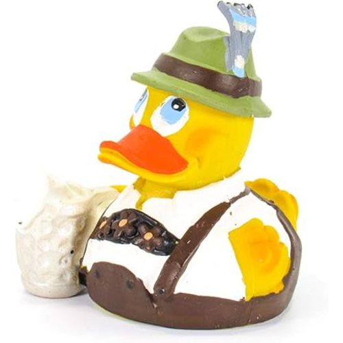 Lanco Octoberfest German Beer Rubber Duck Bath Toy | All Natural, Organic, Eco Friendly, Squeaker | Imported from Barcelona, Spain
