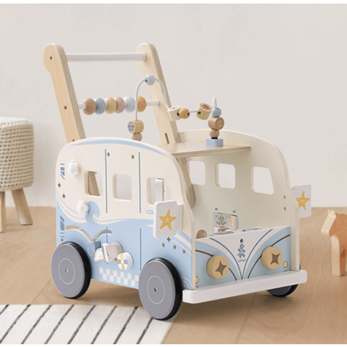 ROBUD Wooden Baby Push Walker - Vacaction Bus