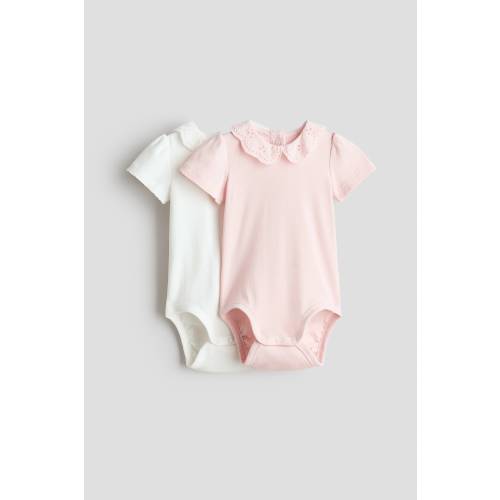 2-PACK EMBROIDERED-DETAIL BODYSUITS