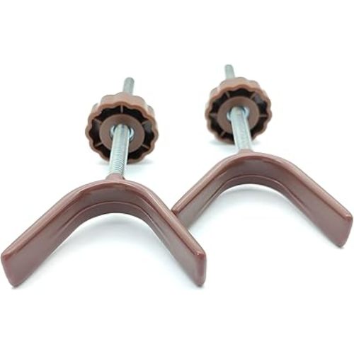 Baby Gate Banister Adapter Y-Spindle Rods - M8 (8mm) Replacement Bolt Part for Pressure Mounted Baby and Pet Safety Stair Gates, Extra Long Wall Mounting Screws Rod & Bolts (Y-Brown-2 Pack)