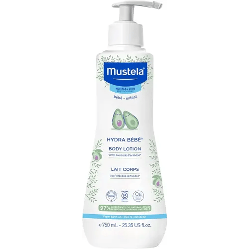 Mustela Hydra Bebe Body Lotion - Daily Moisturizing Baby Lotion with Natural Avocado, Jojoba & Sunflower Oil – Various Sizes